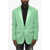 DSQUARED2 Virgin Wool 1 Buttons Blazer With Flap Pockets Green