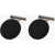 CORNELIANI Metal Cufflinks Lined With Silk Black