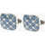 CORNELIANI Enameled Brass Cufflinks With Swarovskis Light Blue