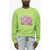 DSQUARED2 Crew-Neck Sweatshirt With Frontal Monogram Green