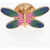 DSQUARED2 Butterfly Shaped Metal Pin Multicolor