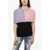 DSQUARED2 Two-Tone Cropped Cape With Cut Out Details Pink