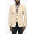 DSQUARED2 Embroidered Cotton Twill 2 Buttons With Flap Pockets Beige