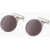 CORNELIANI Metal Cufflinks Lined With Silk Burgundy