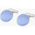 CORNELIANI Metal Cufflinks Lined With Silk Light Blue