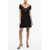 DSQUARED2 Solid Color Mini Dress With Lace Black