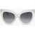 LINDA FARROW Erdem Butterfly Sunglasses With Lace-Effect Frame White