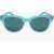 LINDA FARROW Jeremy Scott Wayfarer Sunglasses With Matte Frame Light Blue