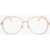 Marc Jacobs Runaway No-Prescription Optical Glasses With Metal Frame Pink