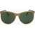 LINDA FARROW Dries Van Noten Wayfarer Sunglasses With Slim Frame Military Green