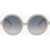 LINDA FARROW No 21 Round Sunglasses With Gradient Lenses Beige