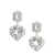 Self-Portrait Self-Portrait Crystal Pearl Heart Earrings GREY