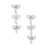 Self-Portrait Self-Portrait Micro Bow Tiered Pearl Earrings GREY