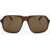 LINDA FARROW Dries Van Noten Rectangular Sunglasses With Plastic Frame Brown