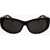 LINDA FARROW Ann Demeulemeester Rectangular Designed Sunglasses Black
