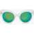 LINDA FARROW Erdem Cat-Eye Sunglasses With Iridescent Lenses White
