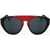 LINDA FARROW Kris Van Assche Aviator Sunglasses With Two-Tone Frame Black