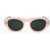 LINDA FARROW Dries Van Noten Oval Sunglasses With See Through Frame Pink