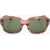 LINDA FARROW Dries Van Noten Rectangular Sunglasses With Marble Effect Fr Beige