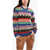DSQUARED2 Multicolor Virgin Wool Blend Crew-Neck Sweatshirt Multicolor