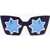 LINDA FARROW Markus Lupfer Cat-Eye Sunglasses With Design Lenses Blue