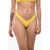 DSQUARED2 Solid Color Bikini Bottom With Back Logo Yellow
