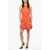DSQUARED2 Sleeveless Utility Silk Dress Orange