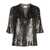 P.A.R.O.S.H. Metallic Sequin Blouse With V Neck In Tech Fabric Woman GREY