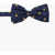 CORNELIANI Floral Patterned Silk Bow Tie Blue