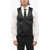 CORNELIANI Silk Satin Vest With Covered Buttons Black