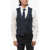 CORNELIANI Cerimonia Academy Geometric Motif Vest With Five Buttons Blue