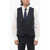 CORNELIANI Double Brested Vest With Geometric Motif Blue
