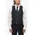 CORNELIANI Double Brested Vest With Damasked Motif Blue