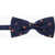 CORNELIANI Floral Patterned Silk Bow Tie Blue