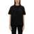 Moncler T-Shirt With Side Buttons BLACK