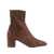 Stuart Weitzman 'Yuliana' Brown Ankle Boots With Medium Block Heel In Ecoleather Woman BROWN