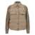 Brunello Cucinelli Brunello Cucinelli Two-Material 'Shiny Flap Detail' Down Jacket Beige