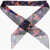 DSQUARED2 Floral Patterned Chiffon Slim Foulard Black