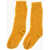 DSQUARED2 Solid Color Wool Blend Long Socks Yellow