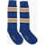 DSQUARED2 Wool Blend Mid Crew Socks With Striped Details Blue