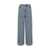 Self-Portrait Self-Portrait Women`S Blue Bow Wide Leg Jeans BLUE
