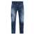 DSQUARED2 'Tidy Biker' Blue Jeans With Paint Embellishments And Logo Patch On The Rear In Denim Man BLUE