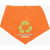 DSQUARED2 Nylon Padded Scarf With Print Logo Orange