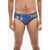 DSQUARED2 Slip Swimsuit With Splatter Motif Blue