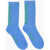 DSQUARED2 Ribbed Cotton Blend Mid Crew Socks Blue