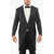 CORNELIANI Virgin Wool Peak Lapel Mantua Tail-Coat Blazer Black