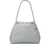 Tory Burch 'Fleming' Grey Diamond Quilted Shoulder Bag With Chain-Link Handles In Leather Woman GREY