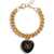 Valentino Garavani Coeur Royal chain Bracelet ORO/NERO