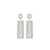 Self-Portrait Self-Portrait Multi Crystal Droplet Earrings SILVER