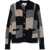 Thom Browne Intarsia Cardigan NAVY/GREY/BROWN